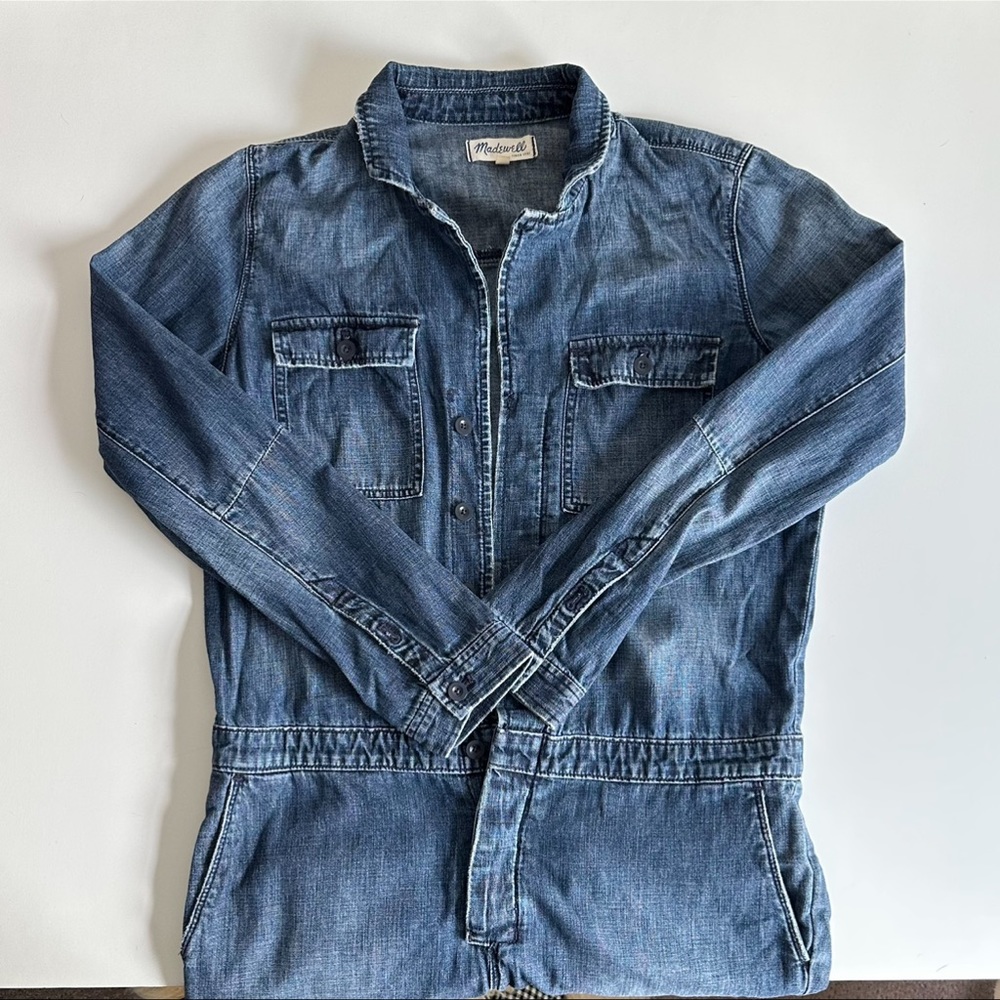 Madewell Denim Jumpsuit Buttoned